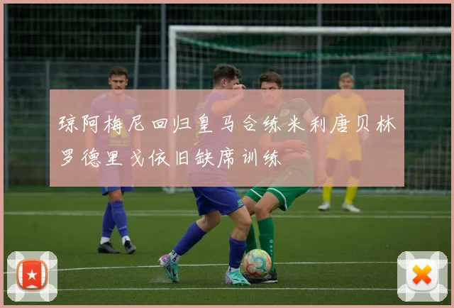 琼阿梅尼回归皇马合练米利唐贝林罗德里戈依旧缺席训练